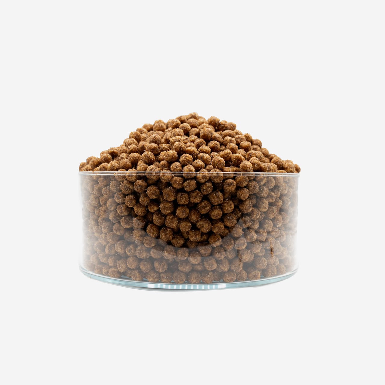 Croquettes dans un récipient en verre, vues de face
